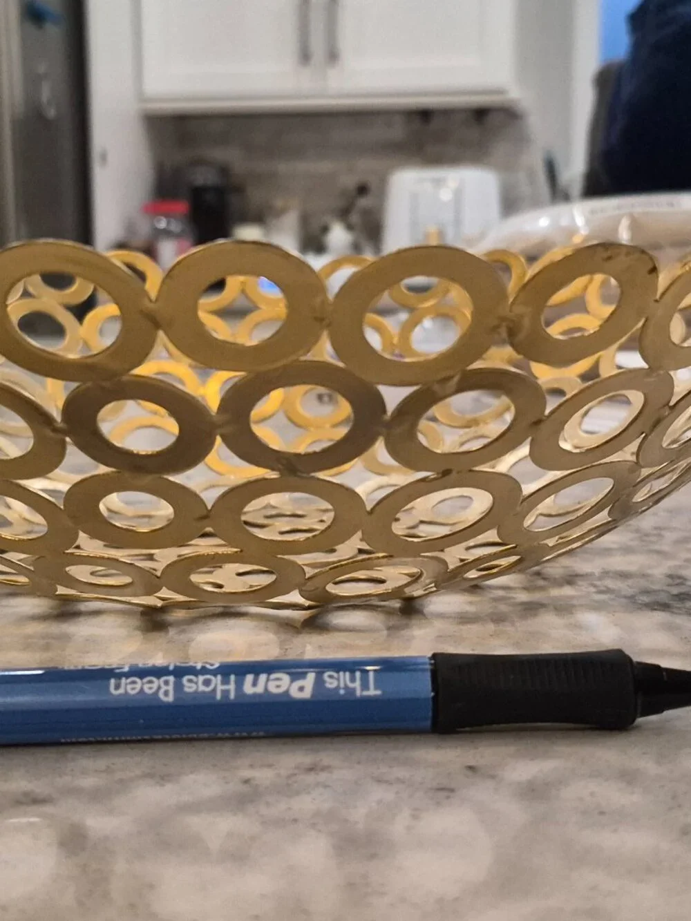 Gold Metal Ring Decorative Bowl